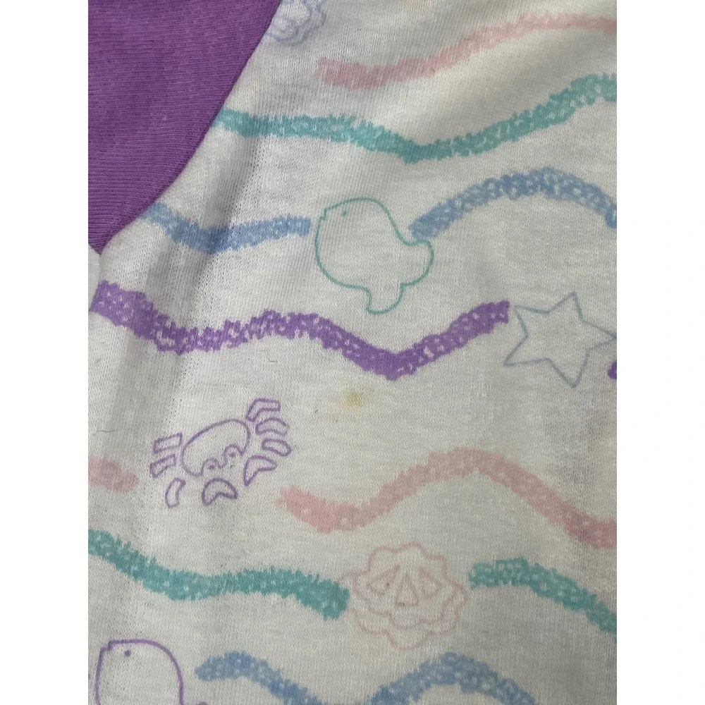 Vintage Health-tex Baby Girls Bubble Romper 18 Months Purple Sea Life‎ Fish USA